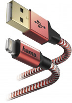 Кабель HAMA Lightning (m) USB A(m) 1.5м красный (00178299)