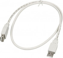 Удлинитель BURO USB A(m) USB A(f) 0.75м белый (USB2.0-AM-AF-0,75M)