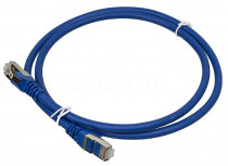 Патч-корд LANMASTER FTP вилка RJ-45-вилка RJ-45 кат.6А 1м синий LSZH (уп.:1шт) (LAN-PC45/S6A-1.0-BL)
