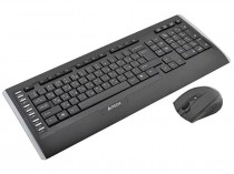 Клавиатура + мышь A4TECH беспроводные, радиоканал, 2000 dpi, цифровой блок, USB, цвет: чёрный (9300F)