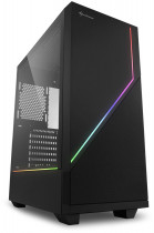 Корпус SHARKOON Mini-Tower, без БП, с окном, подсветка, USB 2.0, 2xUSB 3.0, Audio, RGB FLOW Black (RGB-FLOW)