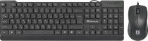 Клавиатура + мышь DEFENDER проводные, 1000 dpi, цифровой блок, USB, York C-777 Black, чёрный (45779)