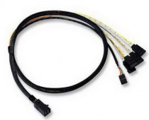 Кабель LSI CBL-SFF8643-SATASB-06M ( / L5-00220-00), INT SFF8643-to-4*SATA+SB (MiniSAS HD -to- 4*SATA+SideBand internal cable) 60cm (LSI00410)