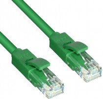 Патч-корд GREENCONNECT прямой 0.1m, UTP кат.5e, зеленый, позолоченные контакты, 24 AWG, литой, , ethernet high speed 1 Гбит/с, RJ45, T568B (GCR-LNC05-0.1m)