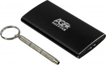 Внешний корпус AGESTAR 3UBMS2 (BLACK) USB 3.0 mSATA, алюминий, черный (3UBMS2 BLACK)