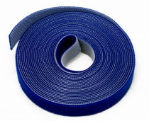 Лента липучка HYPERLINE в рулоне, ширина 25 мм, длина 5 м, полиамид (тканое плетение), синяя (WASNR-5x25-BL)