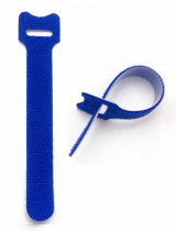 Хомут-липучка Hyperline для кабеля, липучка с мягкой застежкой, 125x15 мм, синий (10 шт.) (WASN-125-BL-10)