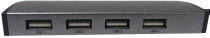 USB хаб DIGMA USB-C 4порт. серебристый (HUB-4U2.0-UC-DS)