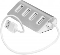 USB хаб GREENCONNECT USB 2.0 на 4 порта 0,2m , silver (GCR-UH224S)
