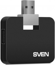 USB хаб SVEN USB HB-677, black (USB 2.0, 4 порта, без кабеля, блистер) (SV-017347)