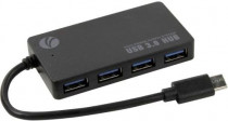 USB хаб VCOM USB3.1 Type-CM --> 4*USB3.0 (F) (DH302C)