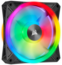 Вентилятор для корпуса CORSAIR 120 мм, 525-1500 об/мин, 41.8 CFM, 26 дБ, 4-pin PWM, разноцветная подсветка, iCUE QL120 RGB (CO-9050097-WW)