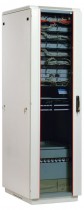 Шкаф напольный ЦМО 42U (600x600) дверь стекло (3 места) (ШТК-М-42.6.6-1ААА)