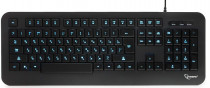 Клавиатура GEMBIRD черный USB 104 клавиши, подсветка 3 цвета, кабель 1.45м (KB-230L)