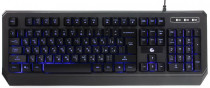 Клавиатура GEMBIRD черный USB 104 клавиши, подсветка синяя, FN клавиши, кабель 1.75м (KB-G20L)