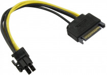 Переходник ORIENT питания для PCI-Ex видеокарт SATA 15pin (M) - 6pin (C512)