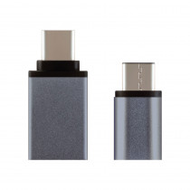 Переходник GINZZU USB3.1 Type-C/microUSB + USB3.1 Type-C/USB 3.0, черный (GC-885B)