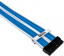 Кабель 1STPLAYER комплект удлинителей для БП 1x24-pin ATX, 1xP8(4+4)pin EPS, 2xP8(6+2)pin PCI-E, 2xP6-pin PCI-E premium nylon 350mm SKY BLUE (SKY-001)