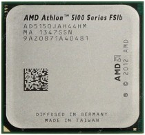 Процессор AMD Socket AM1, Athlon 5150, 4-ядерный, 1600 МГц, Kabini, Кэш L2 - 2 Мб, Radeon R3, 28 нм, 25 Вт, OEM (AD5150JAH44HM)