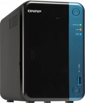 Сетевое хранилище (NAS) QNAP сетевой накопитель, настольный, мест под HDD: 2, оперативной памяти 2 ГБ DDR3, 2x1000 Мбит/с (TS-253BE-2G)