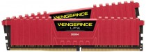 Комплект памяти CORSAIR 8 Гб, 2 модуля DDR-4, 21300 Мб/с, CL16-18-18-35, 1.2 В, радиатор, 2666MHz, Vengeance LPX Red, 2x4Gb KIT (CMK8GX4M2A2666C16R)
