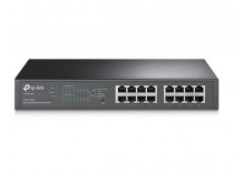 Коммутатор TP-LINK управляемый, 16 портов Ethernet 1 Гбит/с, поддержка PoE/PoE+, установка в стойку (TL-SG1016PE)