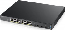 Коммутатор ZYXEL управляемый, уровень 2, 24 порта Ethernet 1 Гбит/с, 4 uplink/стек/SFP (до 10 Гбит/с), поддержка PoE/PoE+, установка в стойку, XGS2210-28HP (XGS2210-28HP-EU0101F)