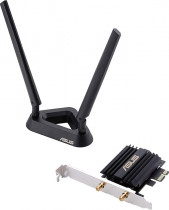 Wi-Fi адаптер PCI ASUS + Bluetooth, стандарт Wi-Fi: 802.11ax, стандарт Bluetooth: 5.0, PCI-E 2.0, 90IG0610-MO0R00 (PCE-AX58BT)