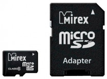 Карта памяти MIREX 16 Гб, microSDHC, чтение: 25 Мб/с, запись: 10 Мб/с, адаптер на SD (13613-AD10SD16)