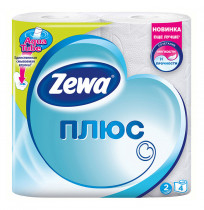 Бумага туалетная ZEWA Плюс бытовая 2-хслойная 23м белый (уп.:4рул) 144051 (Zewa 144051)