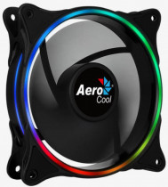 Вентилятор для корпуса AEROCOOL 120 мм, 1200 об/мин, 32.1 CFM, 19.8 дБ, 6-pin, разноцветная подсветка (ECLIPSE 12)