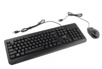 Клавиатура + мышь GENIUS KM-160 классическая, влагоустойчивая, клавиш клав. 107 и мышка 3+колесо прокрутки, мышка оптическая 1000 dpi, провод 1,5 м, USB (31330001415)