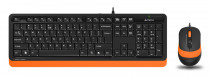 Клавиатура + мышь A4TECH Fstyler F1010 клав:черный/оранжевый мышь:черный/оранжевый USB Multimedia (F1010 ORANGE)
