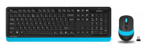 Клавиатура + мышь A4TECH Fstyler FG1010 клав:черный/синий мышь:черный/синий USB беспроводная Multimedia (FG1010 BLUE)