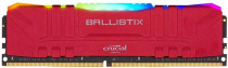 Память CRUCIAL 16 Гб, DDR-4, 25600 Мб/с, CL16-18-18-36, 1.35 В, радиатор, подсветка, 3200MHz, Ballistix RGB Red (BL16G32C16U4RL)