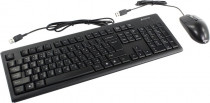Клавиатура + мышь A4TECH проводные, 1000 dpi, цифровой блок, USB, чёрный (KRS-8372)
