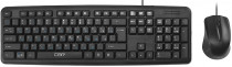 Клавиатура + мышь CBR проводные, 1000 dpi, цифровой блок, USB, чёрный (KB SET 710)