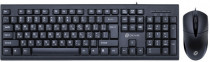 Клавиатура + мышь OKLICK проводные, 1000 dpi, USB, black (Oklick 640M)