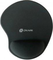Коврик для мыши OKLICK тканевая поверхность, резиновое основание, 200 мм x 230 мм, толщина 4 мм, подушка под запястье, Оклик OK-RG0550, серый (OK-RG0550-GR)