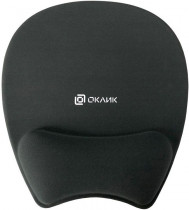 Коврик для мыши OKLICK с гелевой подставкой под запястье, нескользящее резиновое основание, Оклик серый (OK-RG0580-GR)