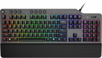 Клавиатура LENOVO проводная, механическая, цифровой блок, подсветка клавиш, USB, Legion K500 RGB Mechanical, серый (GY40T26479)