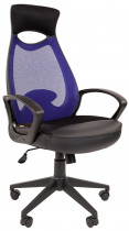 Кресло CHAIRMAN 840 черный пластик TW-05 синий (7025295)