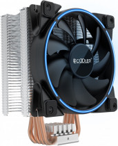 Кулер PCCOOLER для процессора, Socket 775, 115x/1200, 2011, 2011-3, 2066, AM2, AM2+, AM3, AM3+, AM4, 1x120 мм, 1000-1800 об/мин, синяя подсветка, Blue LED, TDP 145 Вт (GI-X4B V2)