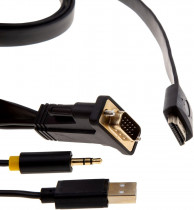 Переходник TELECOM VGA+audio+USB - HDMI M/M, 1.8м (TA575-1.8M)