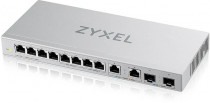 Коммутатор ZYXEL неуправляемый, 10 портов Ethernet 1 Гбит/с, 2 из которых Ethernet 2.5 Гбит/с, 2 uplink/стек/SFP (до 10 Гбит/с), XGS1010-12 (XGS1010-12-ZZ0101F)