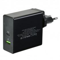 Сетевое зарядное устройство ACD 60 Вт, 1x USB, 1x USB Type-C, быстрая зарядка (ACD-P602W-V1B)