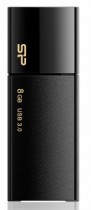 Флеш диск SILICON POWER 8 Гб, USB 3.0, защита паролем, резервное копирование, выдвижной разъем, Blaze B05 Black (SP008GBUF3B05V1K)