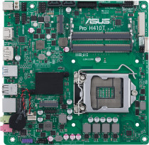 Материнская плата ASUS Socket 1200, Intel H410, 2xDDR4 SO-DIMM, 2xUSB 3.2 Gen1, HDMI, DisplayPort, Thin Mini-ITX (PRO H410T/CSM)