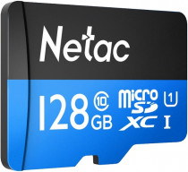 Карта памяти NETAC MicroSDXC 128GB Class 10 UHS-I U1 P500 Standart + адаптер (NT02P500STN-128G-R)