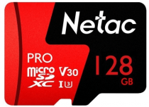 Карта памяти NETAC MicroSDXC 128GB Class 10 UHS-I U3 V30/A1 P500 Extreme Pro (NT02P500PRO-128G-S)